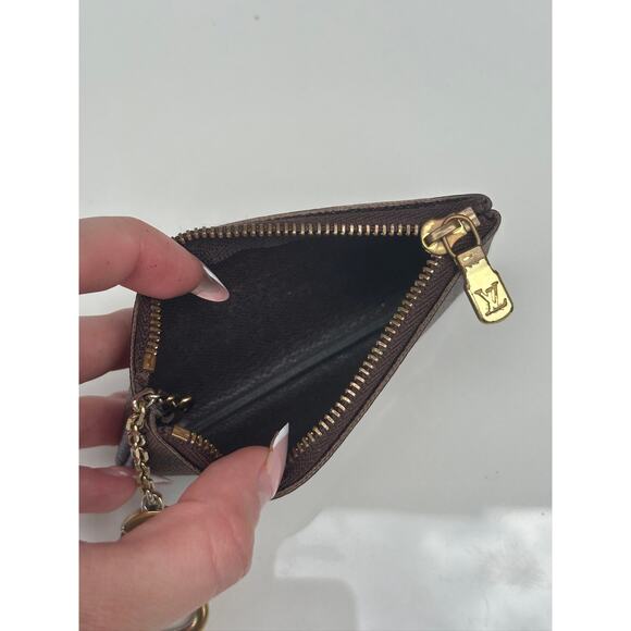 2009 LOUIS VUITTON Checkered LV Canvas Key Coin Keychain Pouch - Picture 6 of 11